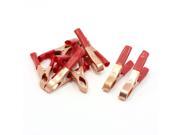 Unique Bargains 30A 75mm Spring Loaded Car Truck Battery Alligator Clamp Clip Red 10 Pcs