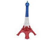 Unique Bargains Rhinestone Detail Mini Paris Eiffel Tower Model Ornament White Red Blue 18cm