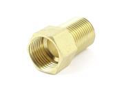 Unique Bargains Equal 1 2 PT Threaded Brass Hex Bushing Reducer Piping Quick Connector