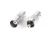 Unique Bargains 2 x BNC Female to RCA Male F M Coax Connector Coupler Adapter for CCTV Camera