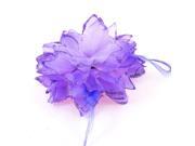 Unique Bargains Lady Glitter Powder Strctchy Rubber Light Purple Hair Tie Ponytail Holder Brooch