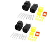 Cable Connector Plug 6 Pins Waterproof Electrical Car Motorcycle HID 2 Set