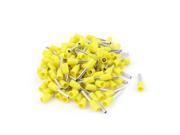 100Pcs Wire Crimp Connector Insulated Ferrule Pin Cord End Terminal AWG18 Yellow