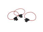 Unique Bargains Waterproof Car Boat Truck Red Wire Blade Fuse Holder 32V 30A 3 Pcs