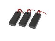 Unique Bargains 3 Pcs Two Wire Lead On Off Switch 2 x 1.5V Batteries Case Holder Black