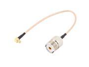 Unique Bargains UHF Female to MCX Male Right Angle Adapter Connector RG316 Coaxial Cable 20cm