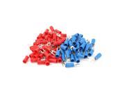 80pcs 16 14 AWG Red Blue Wire Connector Insulated Fork Spade Terminal 4