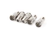 Unique Bargains 5 Pieces Silver Tone F Type Female to Quick Male Plug RF Coax Connector Adapter
