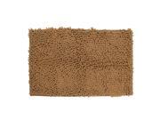Brown Antislip Microfiber Chenille Rectangular Shaped Floor Mat Area Rug Carpet