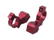 2 Pcs Motorbike Motorcycle Handle Bar Mirror Mount Holder Clamp Red 10mm