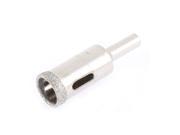 Unique Bargains Straight Shank 15mm Diameter Diamond Coated Hole Saw Tool for Glass Tile