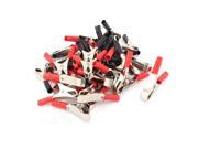 Unique Bargains 15 Pairs 30A Car Battery Alligator Clip Electrical Test Clamp Red Black