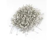 Unique Bargains 800 x White 3.8 Dia Round Faux Pearl Sewing Corsage Needle Ball Head Pins