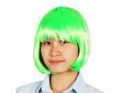 Green Synthetic Fiber Hairpiece bob Hairstyle Short Wig