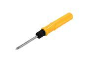 Unique Bargains Reversible Slotted Phillips 3mm 2 in 1 Screwdriver Yel