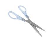 Unique Bargains Office Clear Blue Handle Paper Cutter Straight Scissors