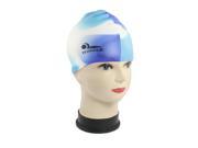Unique Bargains Flexible Mixed color Soft Silicone Swimming Cap Hair Ear Protective Cap For Men Women