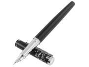 Unique Bargains 0.4mm Hooded Nib Piston Fill Fountain Pen Black New
