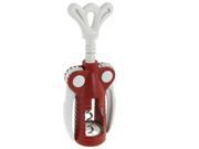 Unique Bargains Kitchen Spring Loaded Plastic Winged Red Wine Cork Screw Bottle Opener