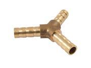 Brass Hose Barb 3 Way Connector Adapter for Air Water Fuel Pipe Yehyq