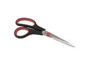 Unique Bargains Black Red Curved Handle Stainless Steel Scissors 7.6