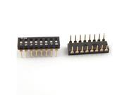Unique Bargains 5pcs Double Rows 16 Pin 16P 8 Positions Ways 2.54mm Pitch IC Type DIP Switch