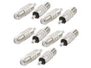 Unique Bargains 5 Pairs F Type Female to RCA Male F M Plug Coaxial Adapter RF Connector
