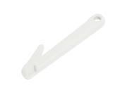 Unique Bargains Hook Shape End Plastic Handle Tin Pull Ring Opener White