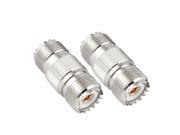 UHF SO 239 Female to Female Coaxial Connector Straight Adapter 2 Pcs