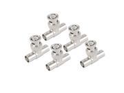 5 Pcs CCTV BNC Male to Double Female RF Coax Adapter T Connector