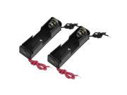 2 x Black Electrical 1.5V AA Battery Case Holder Box Wire