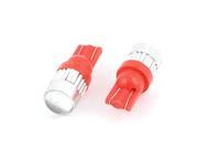 Unique Bargains 2 Pcs T10 W5W 5630 6 SMD LED Side Marker Light Backup Bulbs Red Internal