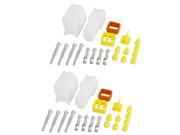 Unique Bargains 2 Kits White Wire Connector Plug in 4 Pins Waterproof Weather Proof for Car