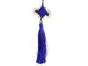 Traditional Oriental Ornament Tassels Pendant Chinese Knot 26cm Long Dark Blue