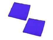 Unique Bargains 2pcs Blue Rectangle Microfiber Cleaning Towel 40cm x 40cm for Car Auto