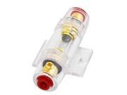 Unique Bargains Vehicle Stereo Amplifier Wire Inline AGU Fuse Holder 60A Clear Shell