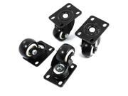 Market Shopping Trolley 1.5 Round Wheel Swivel Top Plate Caster 4 Pcs