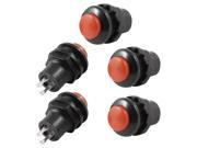 Unique Bargains 5 Pcs DS 313 125V AC 1A 2 Pins Momentary SPST Pushbutton Switch Red