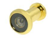 Gold Tone 160 Degree Angle Brass Door Viewer Peephole w Cover