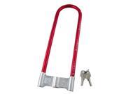 Unique Bargains Durable U Shaped Bicycle Motorcycle Security Safeguard Lock w 2 keys