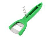 Unique Bargains Home Bar Green Plastic Shell Bottle Opener Beer Jars Can Cap Open Tool