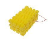 Durable Practical Perforated Car Wash Sponge w Hand Strap Yellow