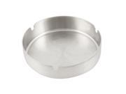 Unique Bargains 4.7 Diameter Silver Tone Round Cigarette Stainless Steel Ash Tray Holder