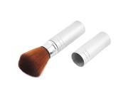 Lady Face Powder Foundation Cosmetic Tool Makeup Blush Brush Silver Tone 12cm