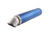 Blue Stainless Steel 48mm Dia Inlet Motorcycle Exhaust Tip Silencer