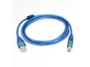 Unique Bargains Blue USB 2.0 M M Type A to Type B Plug Connector Extension Cable 59