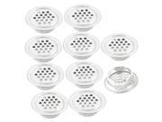 Unique Bargains Home Kitchen 41mm Dia Stainless Steel Perforated Round Air Vent Louver 10 Pcs