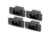4 Pieces 2 Terminals Black IEC60320 C12 Male Plug Power Inlet Socket 250V 2.5A