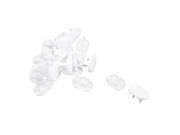 Unique Bargains 20 Pcs White Round Plastic Safety Socket Cover for 2 Pin Flat Plug