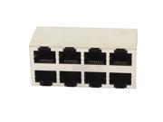 RJ45 8P8C 2x4 Ports Modular PCB Jack Network Computer Connector